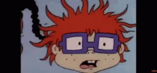 Cartoon Character With Red Hair And Glasses Sticking Tongue Out GIF