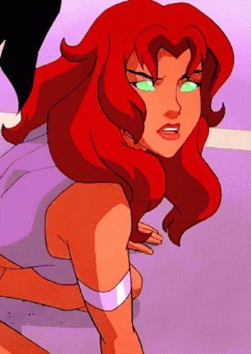 Cartoon Character With Red Hair And Green Eyes Kneeling GIF