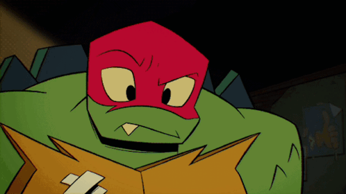Cartoon Character With Red Head Reading Book GIF