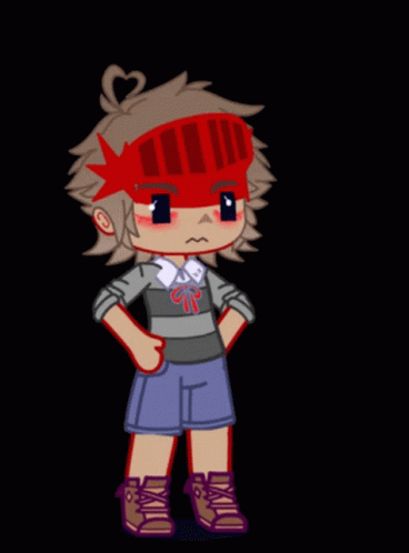 Cartoon Character With Red Headband and Glasses