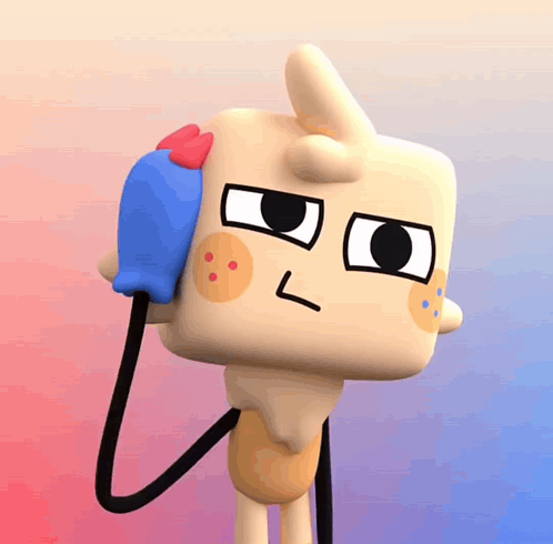 Cartoon Character With Red Heart
