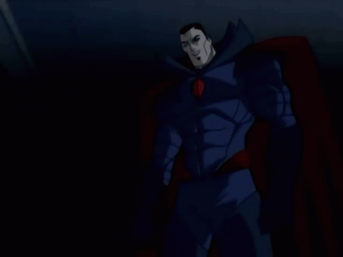 Cartoon Character With Red Heart In Dark Room GIF