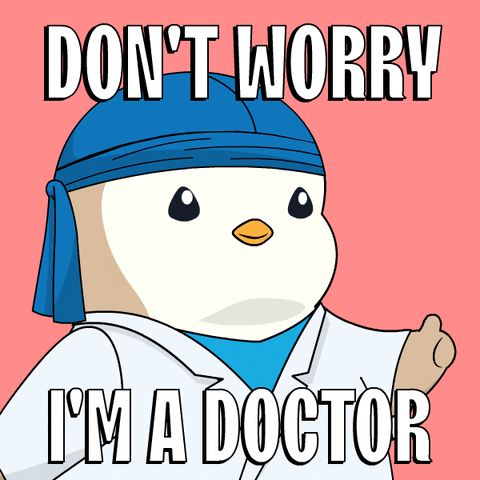 Cartoon Character with Red Nose Being Operated