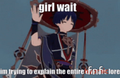 Cartoon Character With Red Umbrella Saying Girl Wait
