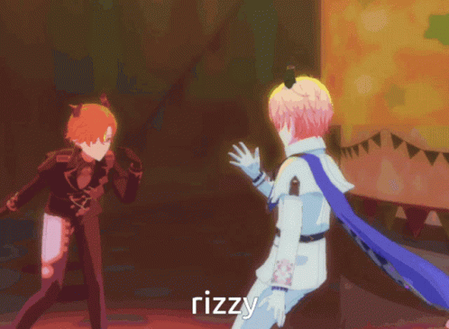 Cartoon Character With Rizzy Text GIF