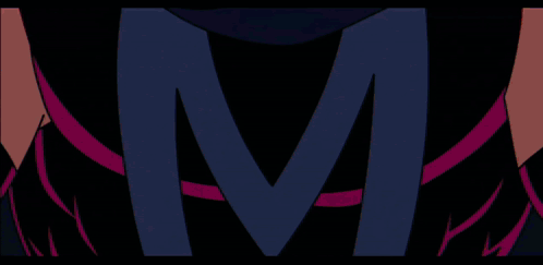 Cartoon Character With Scarf And Letter M GIF