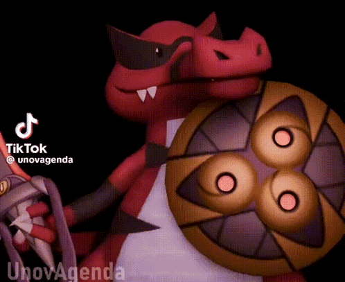 Cartoon Character With Shield And Sword On TikTok GIF