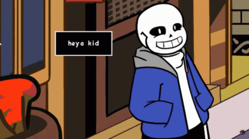 Cartoon Character With Sign Saying Heya Kid GIF