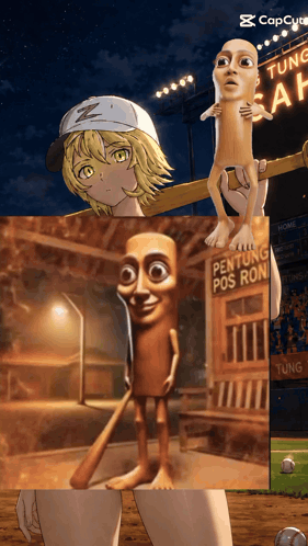 Cartoon Character With Sign Saying Pentong Pos Ron GIF
