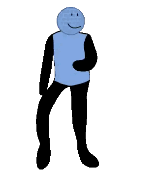 Cartoon Character With Smiley Face on Head