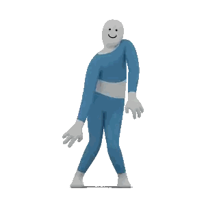 Cartoon Character With Smiley Face