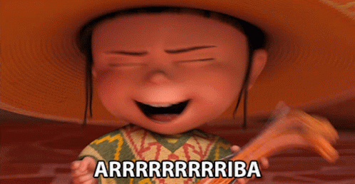 Cartoon Character With Sombrero Saying Arrrrrrriba