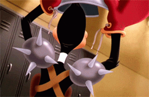 Cartoon Character with Spiky Arms