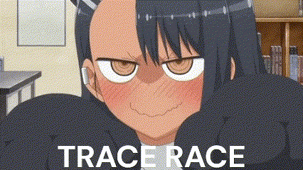 Cartoon Character With Trace Race