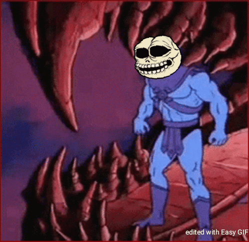 Cartoon Character With Troll Face