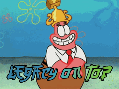 Cartoon Character With Trophy and Regrety