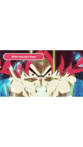 Cartoon Character with When They Take the PC Text