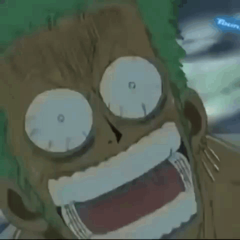 Cartoon Character With White Eyes and Big Smile