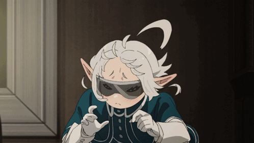 Cartoon Character With White Hair and Mask