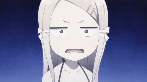 Cartoon Character With White Hair Making Funny Face