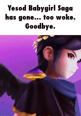 Cartoon Character With Wings on Purple Background