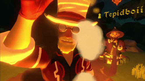 Cartoon Character With Word Tepidboti