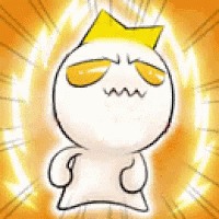 Cartoon Character With Yellow Eyes and Crown