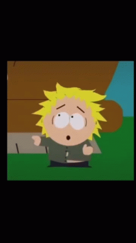 Cartoon Character With Yellow Hair and White Eyes