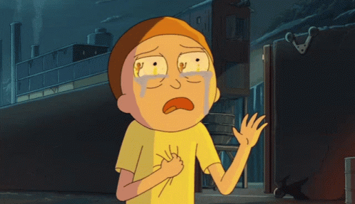 Cartoon Character With Yellow Shirt and Orange Hair Crying