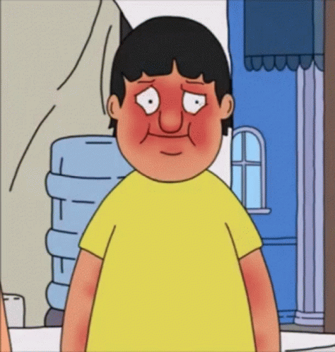 Cartoon Character With Yellow Shirt and Red Face