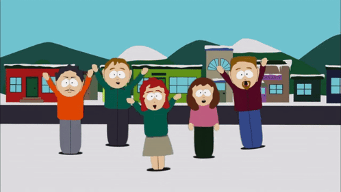 Cartoon Characters At Altitude Building GIF