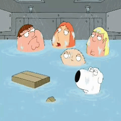 Cartoon Characters Bathing In Tub GIF