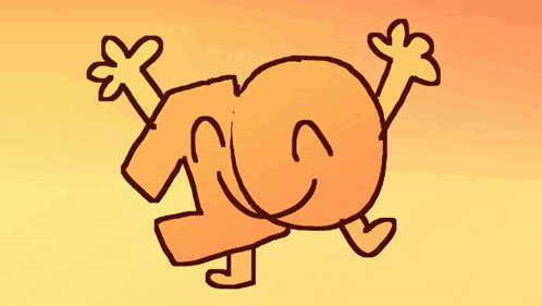 Cartoon Characters Dancing in Line