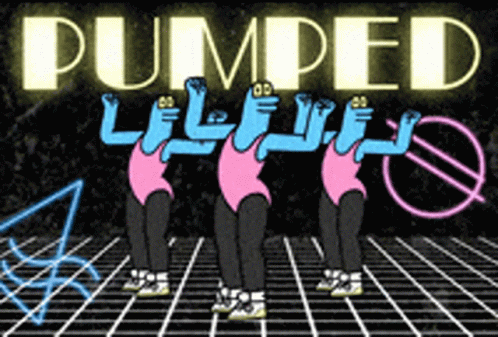 Cartoon Characters Dancing Pumped GIF