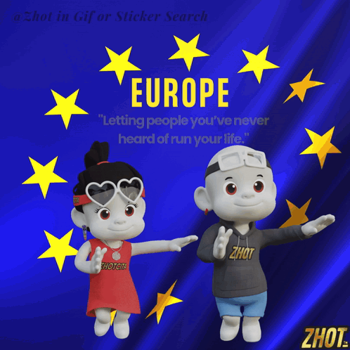 Cartoon Characters Europe Background GIF