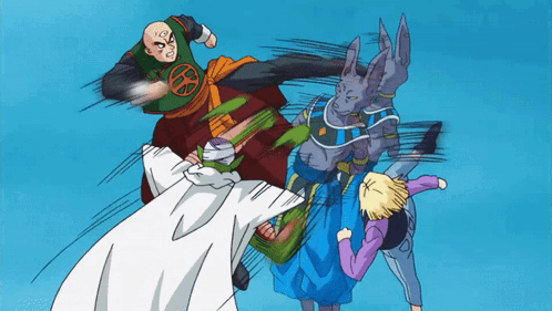 Cartoon Characters Fighting One Wearing K Shirt