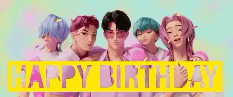 Cartoon Characters Happy Birthday