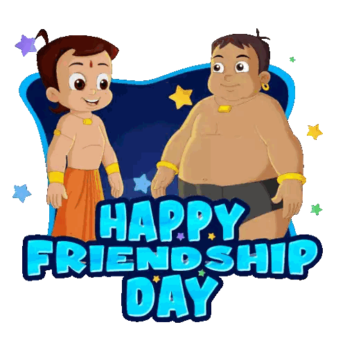 Cartoon Characters Happy Friendship Day