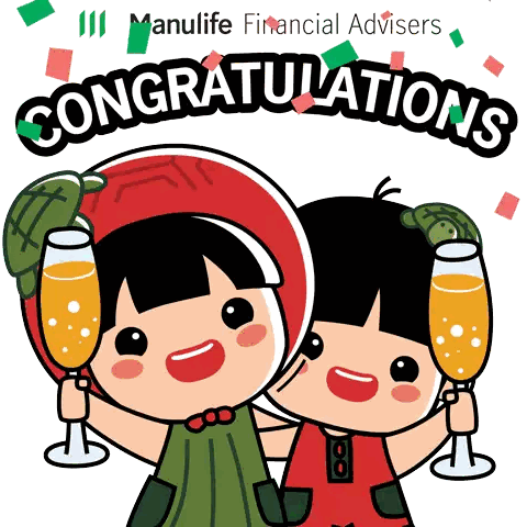 Cartoon Characters Holding Champagne Glasses
