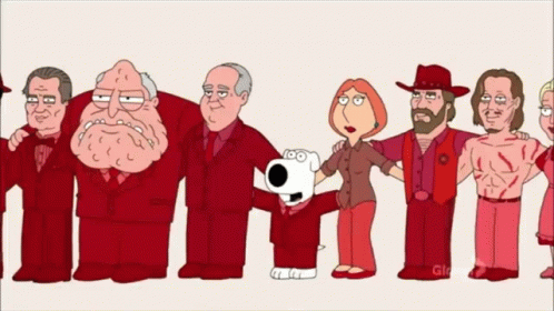 Cartoon Characters Holding Small Dog GIF