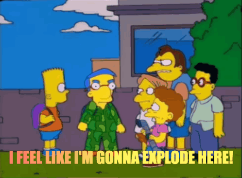 Cartoon Characters I Feel I'm Gonna Explode Here