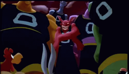 Cartoon Characters in Black Jerseys with Zero