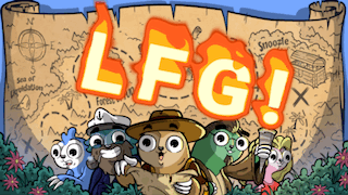 Cartoon Characters in Front of Map Saying LFG