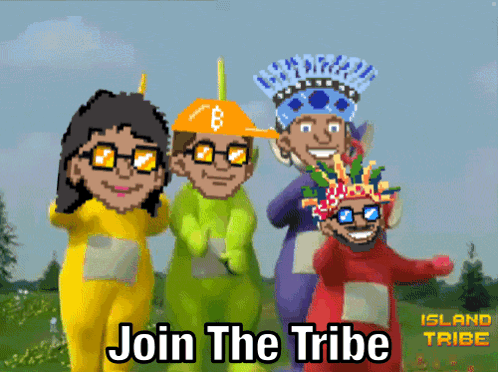 Cartoon Characters Join The Tribe GIF