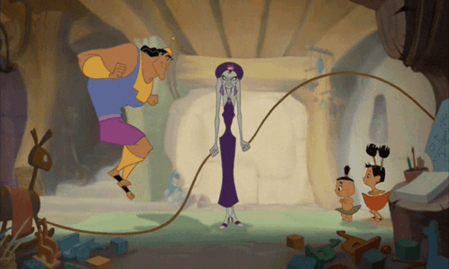 Cartoon Characters Jumping Rope