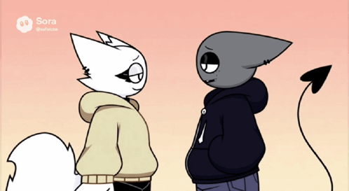 Cartoon Characters Kissing One Wearing Mask