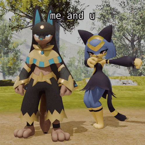 Cartoon Characters Me and U