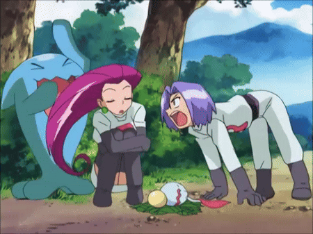 Cartoon Characters Next to Pokémon