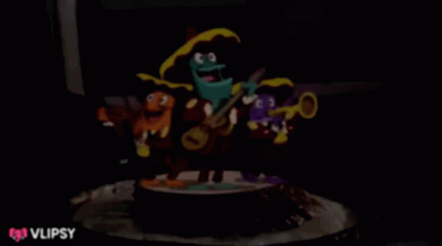Cartoon Characters Playing Music