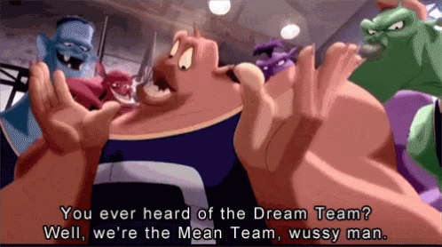 Cartoon Characters Saying Mean Team